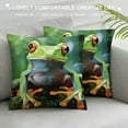 thumbnail image 3 of COMIO  Frog Throw Pillow Covers Soft Kawaii Animal Pillow Cases Cushion Covers for Living Room Bedroom Tropical Amphibian Nature Decorative Throw Pillowcases for Sofa Couch Chair, 3 of 5