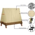 thumbnail image 3 of Outdoor Patio Swing Cover : A-Shaped Outdoor Rocking Chair Covers,Patio Swing Cover for Withstanding Rain and Snow,Outdoor Swing Covers for Winter,72 "W x 67 "H x 55 "D (Beige), 3 of 14