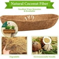 thumbnail image 2 of NOGIS 1Pcs 36inch Coco Liner for Hanging Planters, Coconut Fiber Planter Basket for Garden Window Flower Box, Wall Planter Basket, Fence Trough Planter, Vegetables Pot, 2 of 7