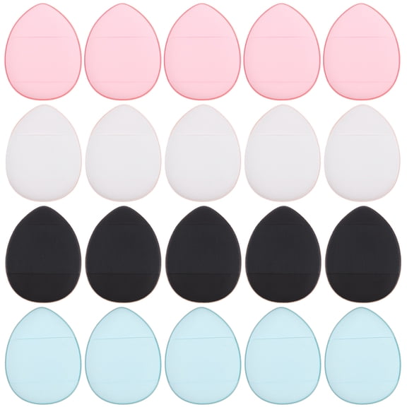 LULULION 20Pcs Powder Puff for Face Powder with Strap Easy Application Assorted Colors