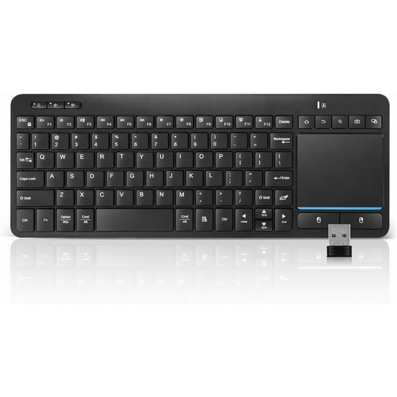 Multi-Device Wireless Bluetooth Keyboard with Toucad-Wireless Multi-Touch Big Size Trackpad,Support 3 Devices for PC,Windows, Android, Chrome OS, Laptop, Tablet