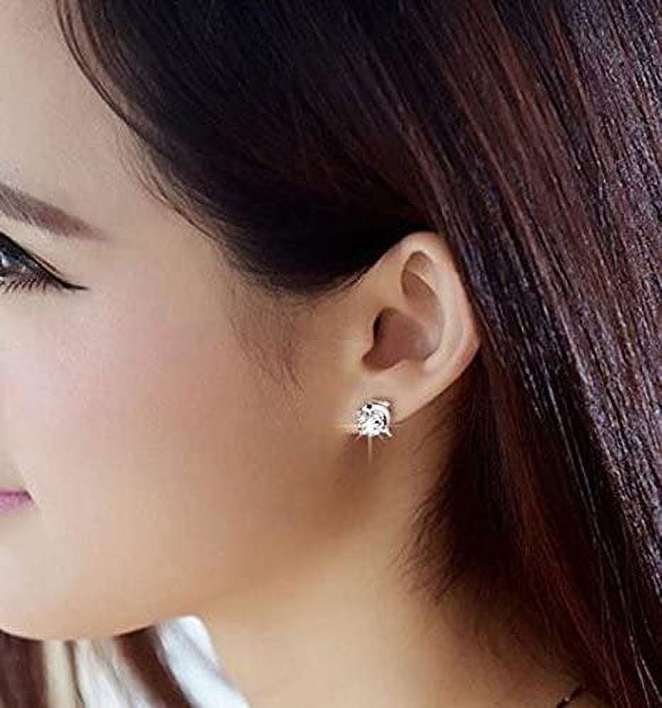 Dolphin Small Cubic Zirconia Stud Earrings for Women Ginger Lyne Collection
