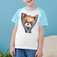 thumbnail image 3 of RXIRUCGD 2025 Vêtements d'Été pour Enfants Tout-Petits Garçons Filles Mode Mignon Col Rond Imprimé Manches Courtes Haut, 3 of 7