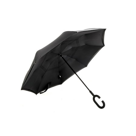 Reverse Umbrella - Automatic Open Black/Black C Handle -