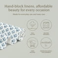 thumbnail image 2 of over&back 18x108 Hand-Blocked Printed Cotton Table Runner - Washable Table Runners for a Custom Home Decor Tablescape - Perfect for Coffee Table, Dinner Table, Living Room, and More - Blue Bloom, 2 of 11