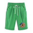 thumbnail image 1 of Pantalones Cortos Casuales para Mujer Día de la Independencia Impreso Elástico de la Cintura, Pantalones Cortos de Verano para Mujeres, 1 of 4