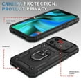 thumbnail image 6 of Dteck iPhone 14 Pro Max Case with Ring Stand, Built-in Slide Camea Lens Cover, Rugged Shockproof Case for Apple iPhone 14 Pro Max 6.7 inch,Black, 6 of 11