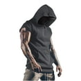 thumbnail image 1 of Chemises pour Hommes, Haut à Capuche Ajusté à Manches Courtes pour Hommes, Blouses à Manches Courtes à Col Rond, 1 of 5