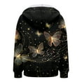 thumbnail image 7 of COMVALUE Womens Zip Up Hoodies Boho Floral Long Sleeve Sweatshirts Casual Graphic Y2K Hoodie Fall Hooded Jacket with Pockets (Yellow, 3XL), 7 of 7