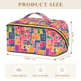 thumbnail image 4 of FORMRS Makeup Bag Travel Cosmetic Organizer for Women Fold Flat Zipper Pouch with Handle, Art Map, 4 of 8