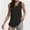 Black, variant on Women's V-Neck Sleeveless Tunic Top - Loose Fit Casual Tank with Curved Hem, Summer Comfort Wear