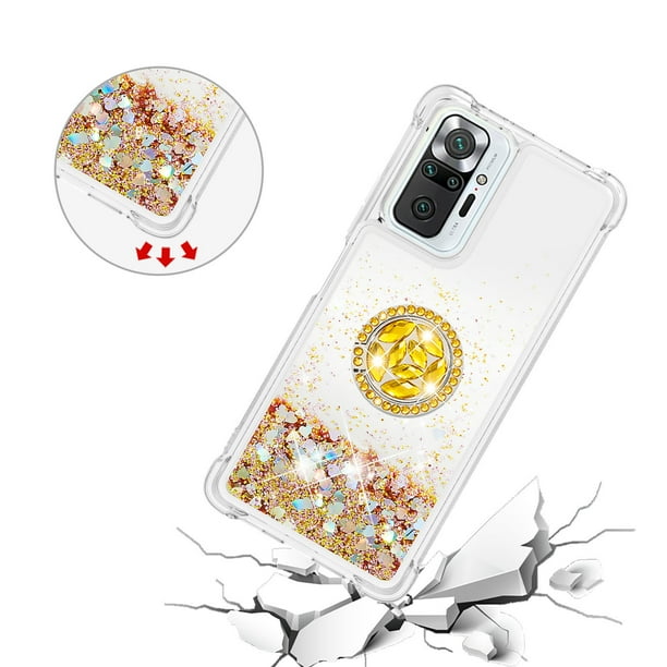 NEINEI Funda Para Xiaomi Poco M4 Pro 5G,Moda Funda Flip Espejo Inteligente Caso Cuero Carcasa Con Función De Soporte,PC/PU Vista Clara Protección Phone Case Cover,Azul