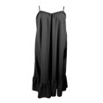 thumbnail image 4 of Femmes Été Décontracté Fluide Longue Robe avec Poche Spaghetti Sangle Cou Cou Swing Solide Plage Robe Maxi en Vrac, 4 of 6
