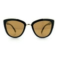 thumbnail image 6 of SA106 Women's Color Mirror Mirrored Lens Oversize Cat Eye Fashion Sunglasses, Black, Gold, 6 of 9