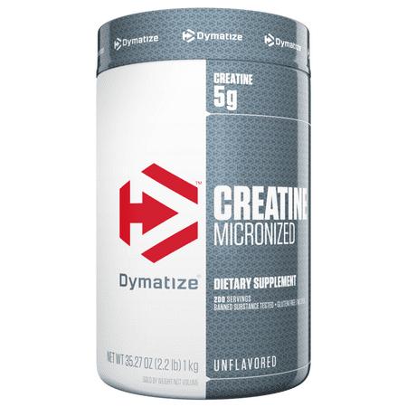 Dymatize Creatine, Micronized Creatine Monohydrate, Unflavored, 2.2