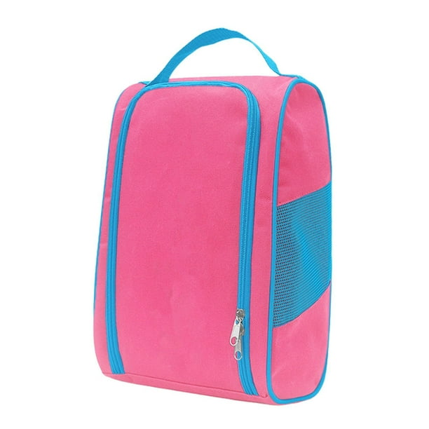 Bolsa para zapatos de golf, multiusos, con cremallera, gran capacidad, transpirable. Rosa