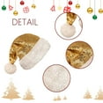 thumbnail image 7 of DefiDgd Santa Hat for Adults,Sequin Style Christmas Hat,Gold Velvet Double-Layer Unisex Holiday Xmas Hats for New Year Christmas Part, 7 of 7