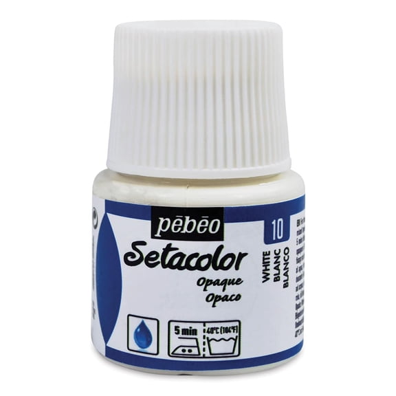 Pebeo Setacolor Fabric Paint - Titanium White, 45ml Bottle
