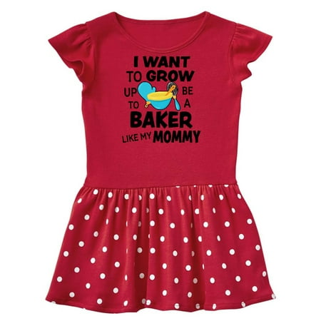 

Inktastic I Want To Grow up To Be a Baker Like My Mommy Gift Baby Girl Dress