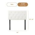 thumbnail image 3 of Rest Haven Eugene Diamond Tufted Upholstered Headboard, Twin/Twin XL, Cream, 3 of 13