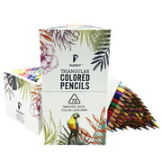 Parrot Premier 72ct Wooden Colored Coloring Pencils, Soft Core, Triangular-Shaped, Pre-Sharpened, for Artists, Adult & Kids Coloring Book, Perfect for Drawing, Coloring, Blending, and Shading
