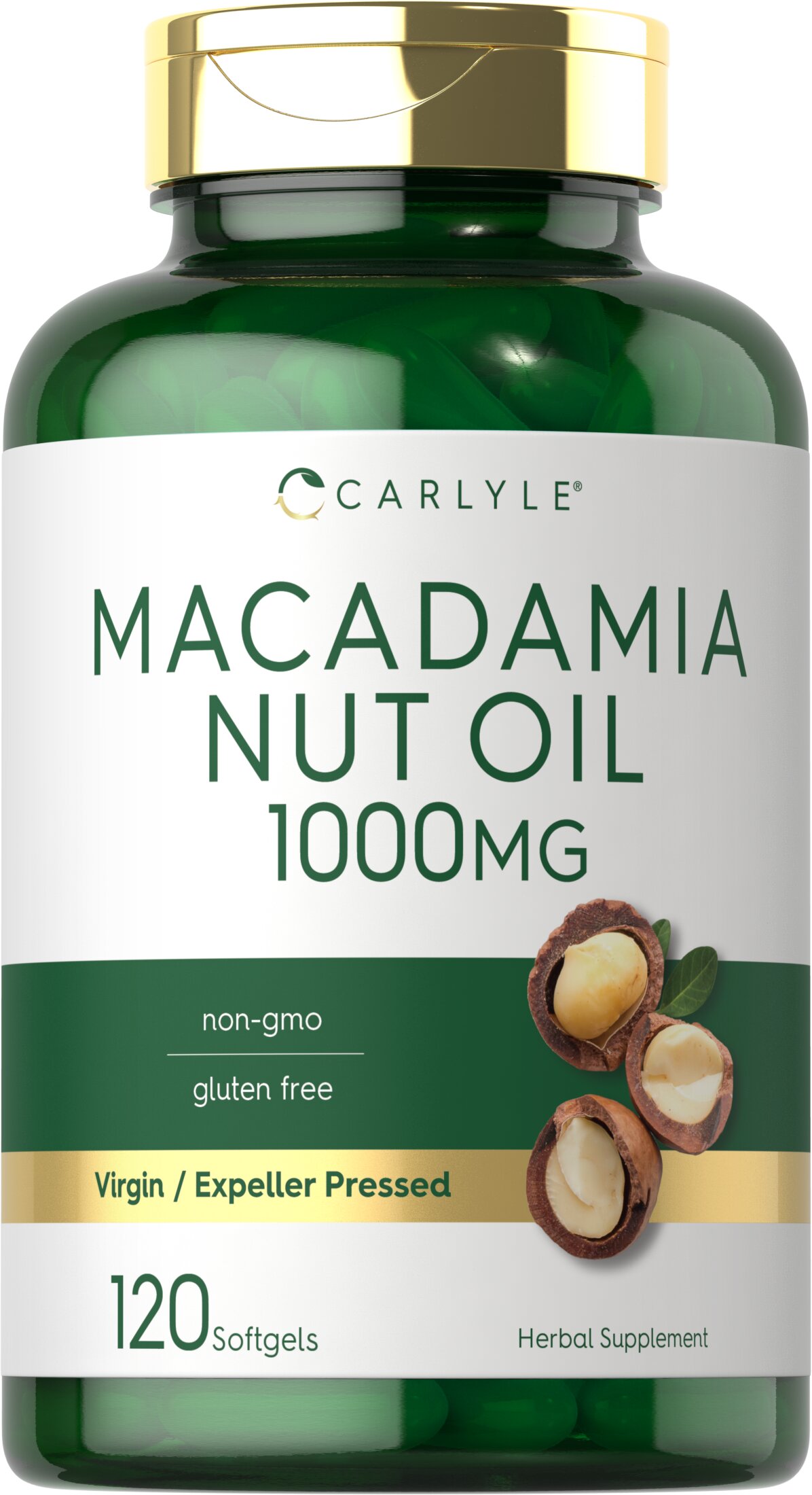 Macadamia Nut Oil 1000mg 120 Softgels NonGMO and Gluten Free