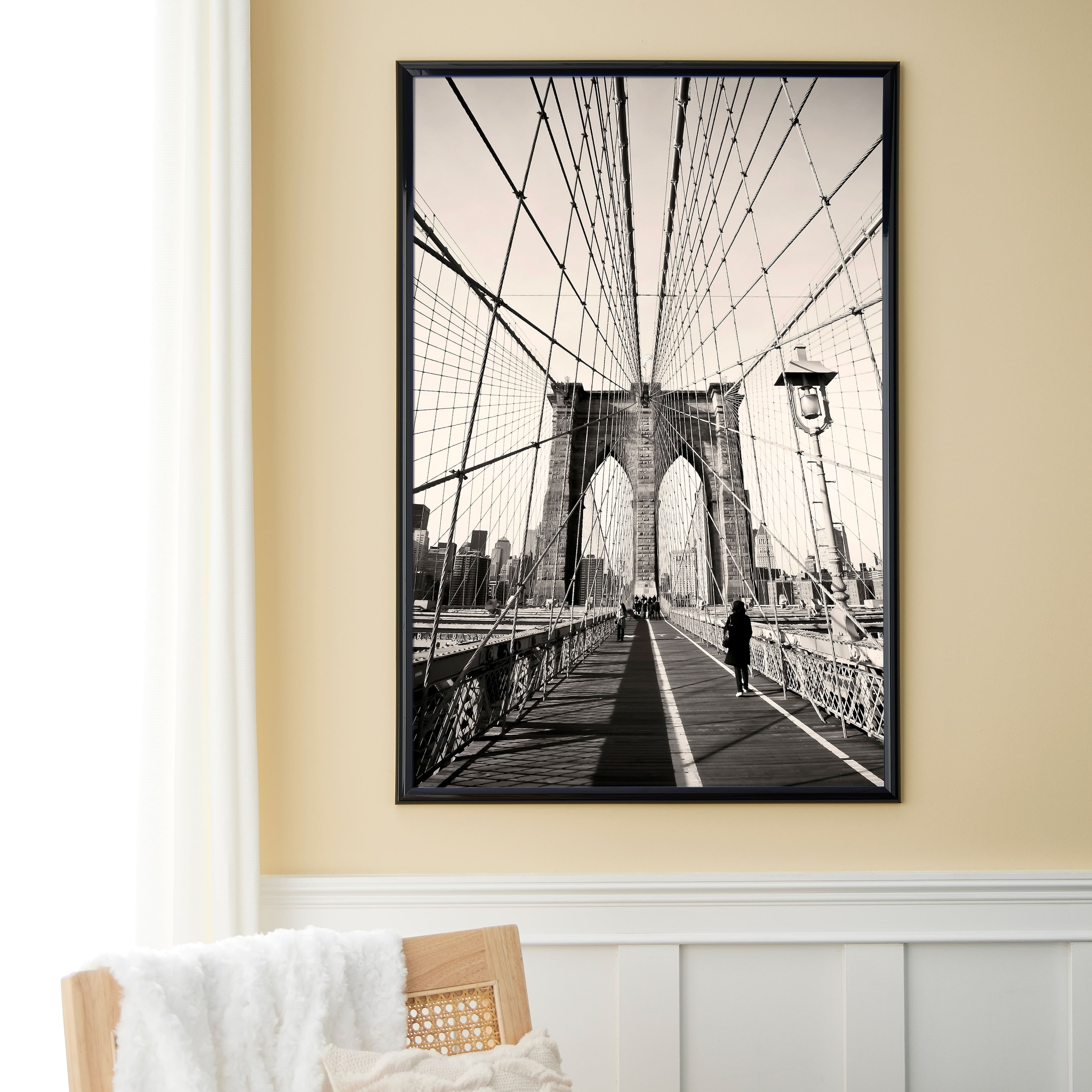 Studio Decor 24" x 36" Plastic Poster Frame - Includes Pre-attached Hanging Hardware, Horizontal or Vertical Display - Black, Bulk 8 Pack