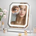 thumbnail image 1 of Espejo de maquillaje GioEda Hollywood 12x10 con luces, 3 colores, 1 of 9