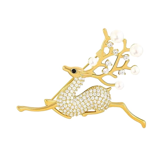 MasteelfCA Deer Pin Women Clothes Pin Fashionable Brooch Animal Lapel Pin for Hat Scarf