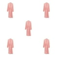 thumbnail image 2 of QualitChoice 1/2/3/5 Été Ouverture Frontale Style Décontracté Vêtements de Nuit Filles Simple Robe de Nuit à Manches Longues Maison Hôtel Coton Vêtements Rose P 5 Pcs, 2 of 6