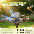 thumbnail image 3 of Magshion 28" Outdoor Garden Pedestal Bird Bath with Solar Pumb, for Patio Backyard Décor, Bronze, 3 of 9