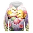 thumbnail image 1 of GDREDA Girls Plus Size Sweatshirts Kids Children Boys Girls Easter Spring Long Sleeve Hoodie Tops Sweatshirt Clothes Cartoon Rabbit Chick Printing Yellow,4-5 Years, 1 of 4