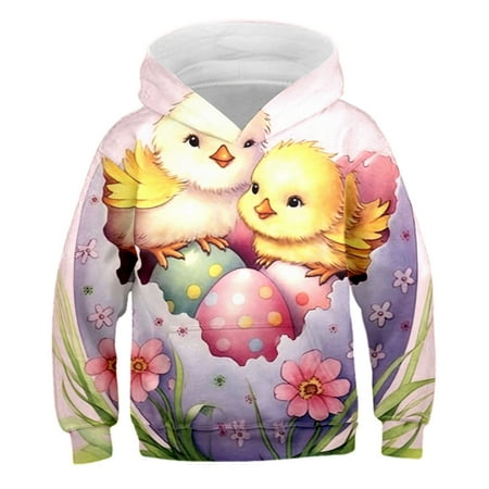 

Hoodies for Girls Graphic Hoodies Boys Hoodies Hoodies for Teens Kids Hoodies Kids Children Boys Girls Easter Spring Long Sleeve Hoodie Tops Sweatshirt Clothes Cartoon Rabbit Chick Printing