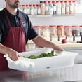 thumbnail image 2 of TrueCraftware- 8.75 Gallon White Food Storage Box Polypropylene 18" X 26" X 6"- Food Storage Container Meal Prep Containers Reusable for Home Cafeteria Kitchen Organization Dishwasher Safe, 2 of 6
