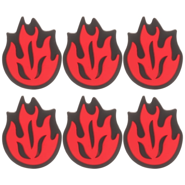 Miangastore 6Pcs Fire Shaped Tennis Racket Damper Tennis Racket Silicone Racket Supply