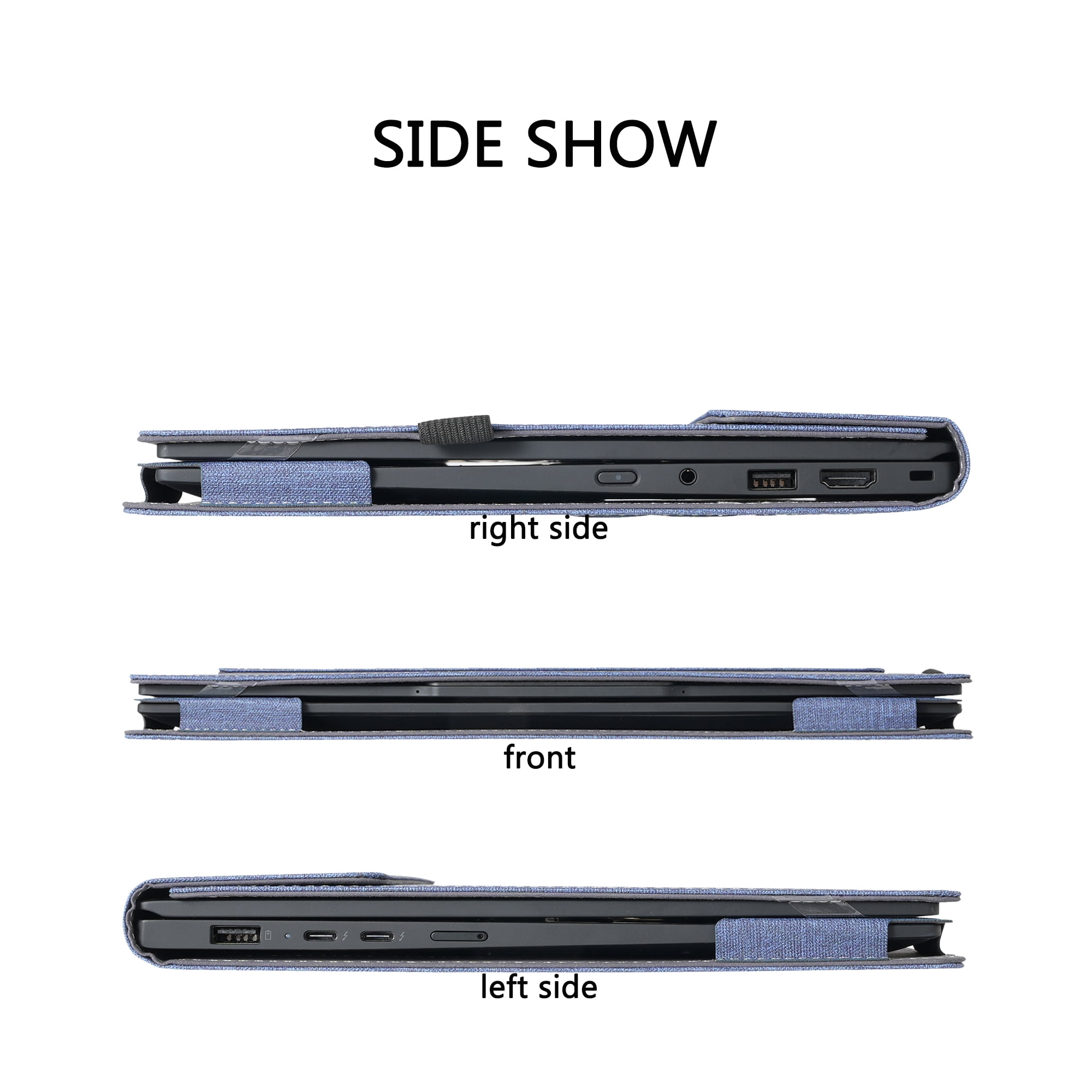 Laptop Cover Case for Lenovo Yoga Slim 7 14AKP10 /14ILL10 & Sleeve for Yoga Slim 7i Aura Edition 14 inch Gen 10, PU Leather Protective Bag with Foldable Cooling Bracket