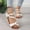 White, variant on HAOTAGS Sandals for Women Strappy Single Band Roman Square Toe Casual Beach Shoes White Size 5.5
