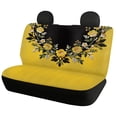 thumbnail image 2 of Uourmeti Car Seat Covers Interior Decor Polyester, Compatible with SUV Seats Auto Seats, for Cars Truck, Yellow Floral Embroidery Design, 2 of 10