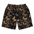 thumbnail image 5 of Goofa Modern Golden Butterfly Printed Mens Swim Trunks Summer Quick Dry Short Beach Swimwear Bathing Suits-X-Large, 5 of 9