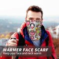 thumbnail image 7 of Neck Gaiter Face Cover Scarf, Pink Green Owl Soft Face Sun Mask Cover Scarf Headband Cooling Sweat Absorbing Bandanas Hiking Cycling Running, 7 of 7