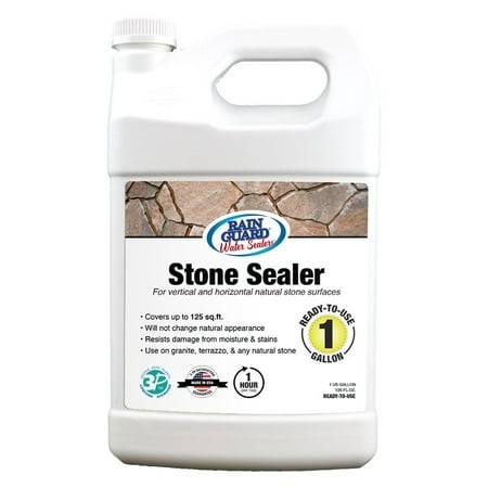 Rainguard SP-6004 Ready to Use 1 Gallon Premium Stone Sealer, Water Repellent Protection for Natural