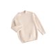 thumbnail image 4 of Suéter suave para bebés y niñas para niños pequeños, cuello bajo, jersey de color sólido, camiseta de manga larga a rayas XBTCLXEBCO Beige, 2-3 años, 4 of 6