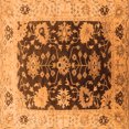 thumbnail image 1 of Ahgly Company Indoor Square Oriental Orange Industrial Area Rugs, 8' Square, 1 of 4