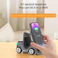 thumbnail image 3 of 5-in-1 Wireless Charging Station Compatible with iPhone/Apple Watch/AirPods/Android Phones, Fast Charging & Smart Protection, All-in-One Desktop Portable Charger Dock (Gray), 3 of 13