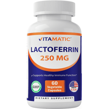 Vitamatic Lactoferrin 250mg, 60 Vegetable Capsules - Promotes Healthy Immune Function*