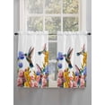 thumbnail image 5 of Hummingbirds Bathroom Window Curtain, Spring Summer Watercolor Flowers Plant Light Filtering Coffee Kitchen Curtains, Bedroom Living Room Curtains 2 Panel 84"x54", 5 of 6