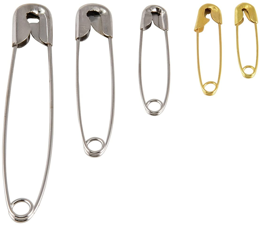 SINGER Assorted Safety Pins in a Resealable Container  225 Count (Pack of 48)