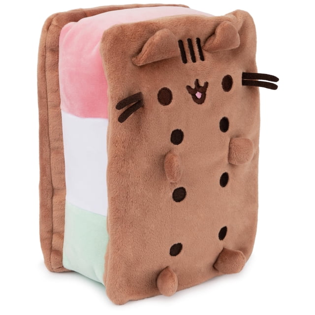 Sandwich de helado napolitano Pusheen de peluche GUND, 24 cm