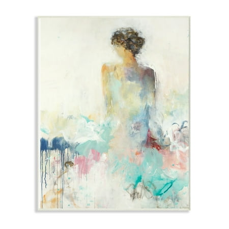 Art Deco Figural - The Stupell Home Decor Collection Soft Textured Figural Woman Portrait Painting Oversized Wall Plaque Art, 12.5 x 0.5 x 18.5