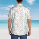 thumbnail image 4 of Balery Sea Animals Camisas hawaianas de manga corta para hombre, camisas playeras de corte holgado, camisas de vacaciones con botones,Small, 4 of 7